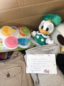 ベビー用品　寄付